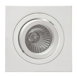 Innfellingslampe Básico, kantet, matt hvit