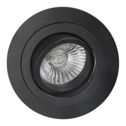 Innfellingslampe Básico, rund, matt svart