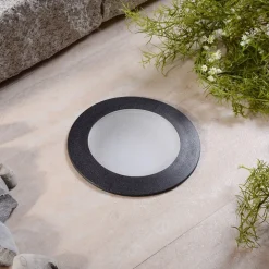 Innfellingslampe gulv Ceci 160 rund svart 10W CCT