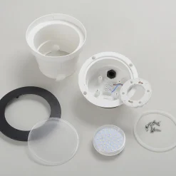 Innfellingslampe gulv Ceci 160 rund svart 10W CCT