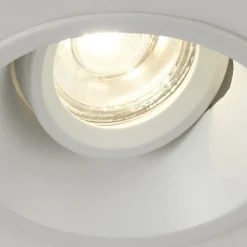 Innfellingslampe Slim Trim, hvit, Ø 9,4 cm, IP20, aluminium, GU10