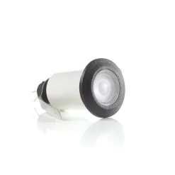 Innfellingslampe Teresa rund svart/frost 3 000 K