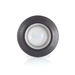 Innfellingslampe Teresa rund svart/frost 3 000 K