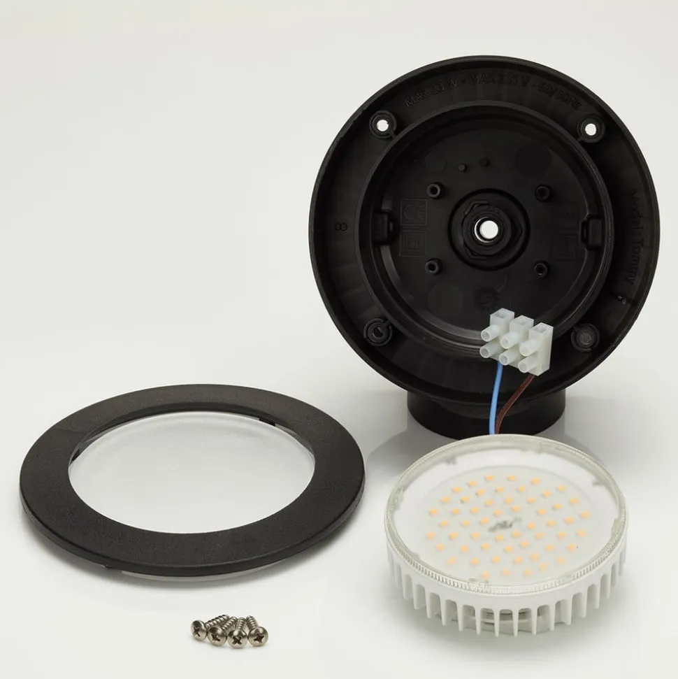 Innfellingsspot Tommy, rund svart 1 lys, 10 W CCT