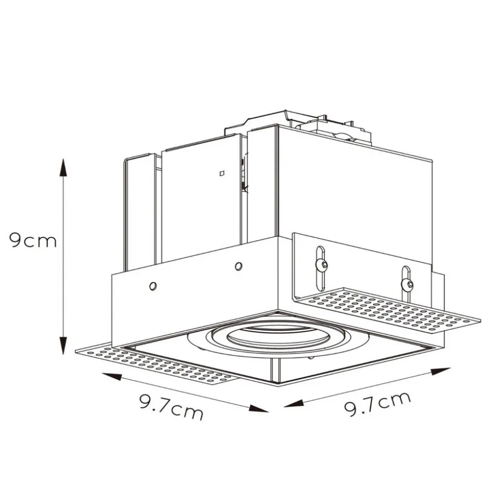 Innfellingsspot Trimless, 1 lyskilde, svart
