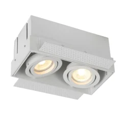 Innfellingsspot Trimless, 2 lyskilder, hvit