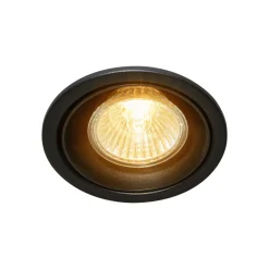 Innfelt downlight Sorina, GU10, stiv, metall, svart