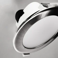 Innfelt LED-taklampe Acrux, Ø 17 cm, sølvmatt, CCT