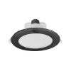 Innfelt LED-taklampe Acrux, Ø 15 cm, svart, CCT
