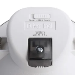 Innfelt LED-taklampe Acrux, Ø 15 cm, svart, CCT