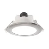 Innfelt LED-taklampe Acrux, Ø 11 cm, sølvmatt, CCT
