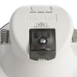 Innfelt LED-taklampe Acrux, Ø 11 cm, sølvmatt, CCT