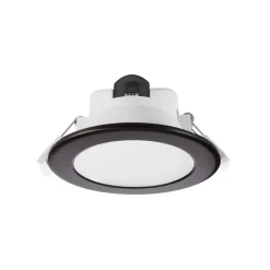 Innfelt LED-taklampe Acrux, Ø 11 cm, svart, CCT
