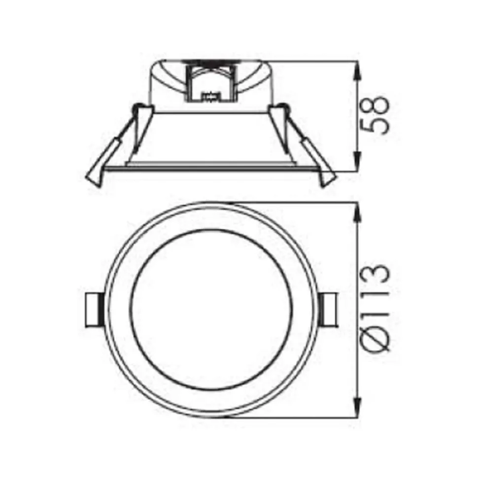 Innfelt LED-taklampe Acrux, Ø 11 cm, svart, CCT