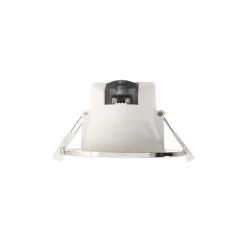 Innfelt LED-taklampe Acrux, Ø 10 cm, sølvmatt, CCT