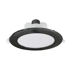 Innfelt LED-taklampe Acrux, Ø 17 cm, svart, CCT