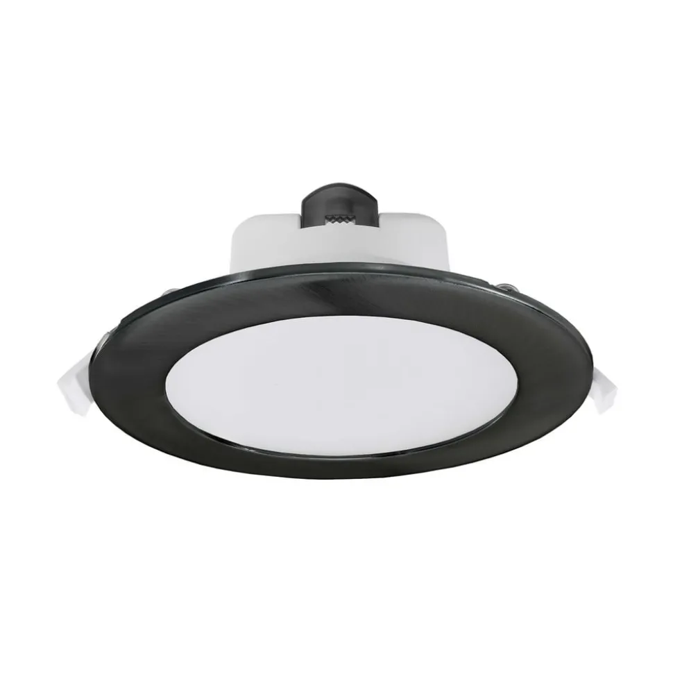 Innfelt LED-taklampe Acrux, Ø 17 cm, svart, CCT