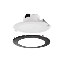 Innfelt LED-taklampe Acrux, Ø 17 cm, svart, CCT