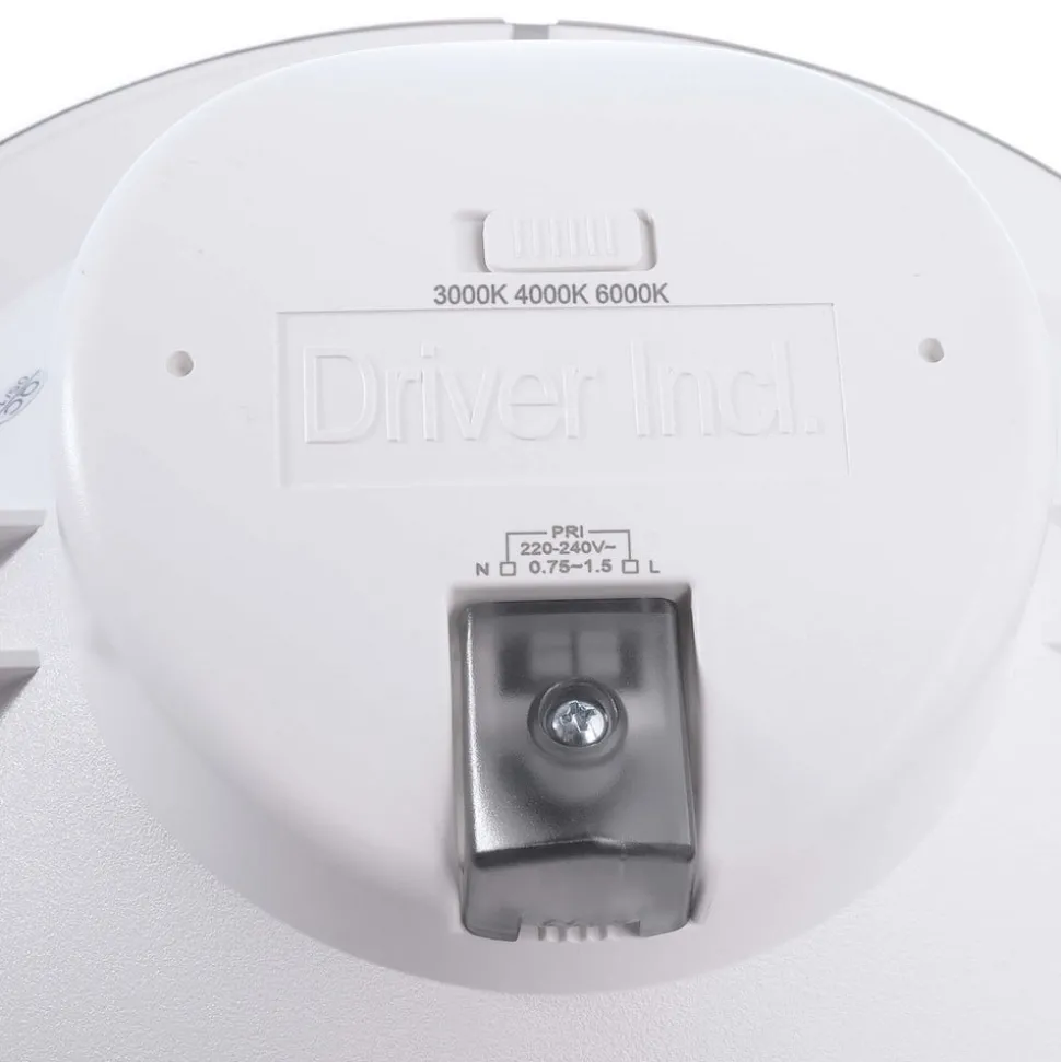 Innfelt LED-taklampe Acrux, Ø 17 cm, svart, CCT