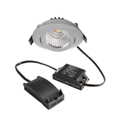 Innfelt LED-takspot Dione 4 000 K sølvgrå