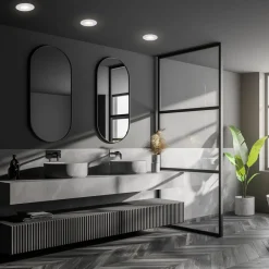 Innfelt LED-takspot Kulana Mini IP44 3stk krom