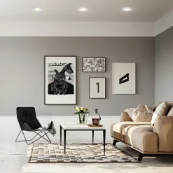 Innfelt LED-takspot Kulana Mini IP44 3stk krom