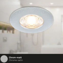 Innfelt LED-takspot Kulana Mini IP44 3stk krom