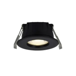 Innfelt LED-takspot Rosalee, svart, IP65, CCT-bryter