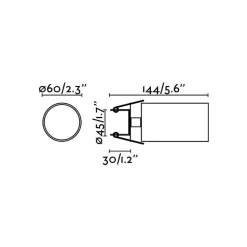 Innfelt spot Stan, hvit, aluminium, Ø 6 cm
