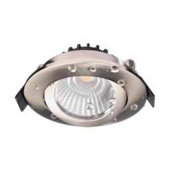 Innfelt taklampe Dione, IP44, 2700 K, nikkel, dimbar