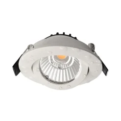 Innfelt taklampe Dione, IP44, 3000 K, hvit, dimbar