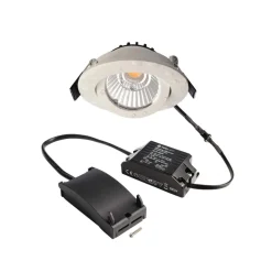 Innfelt taklampe Dione, IP44, 3000 K, hvit, dimbar