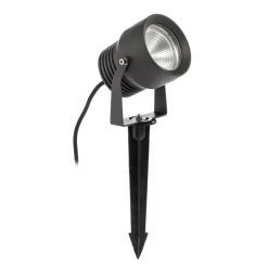 Irina utendørs LED-spot, sett med 3 stk, jordspyd, støpsel, grå