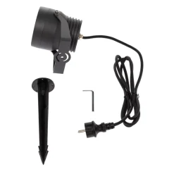 Irina utendørs LED-spot, sett med 3 stk, jordspyd, støpsel, grå