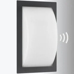 Ivett utendørs LED-vegglampe, grafitt, bevegelsessensor