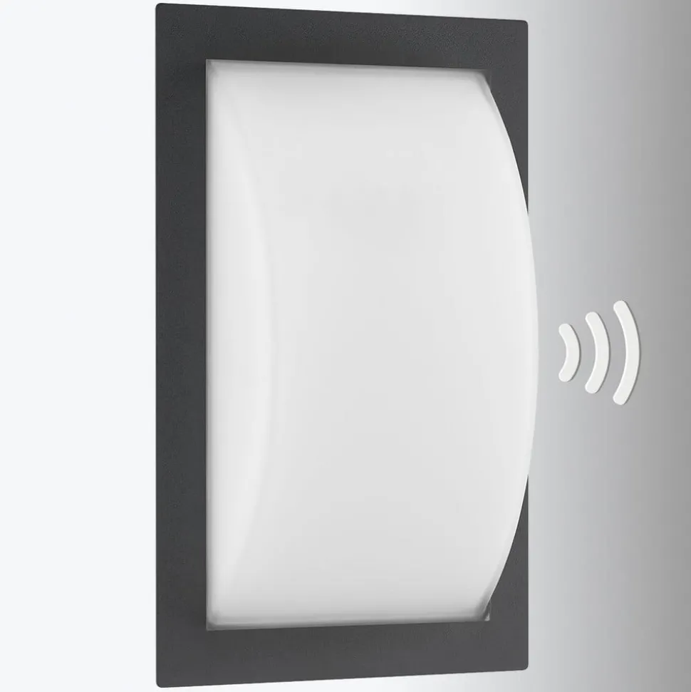 Ivett utendørs LED-vegglampe, grafitt, bevegelsessensor