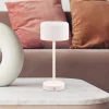 Jeff LED oppladbar bordlampe, matt hvit, høyde 30 cm, metall