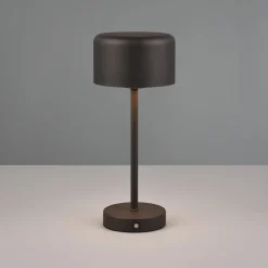 Jeff LED oppladbar bordlampe, matt svart, høyde 30 cm, metall