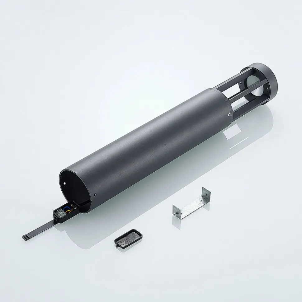 Jordis LED-gatelampe i mørkegrått