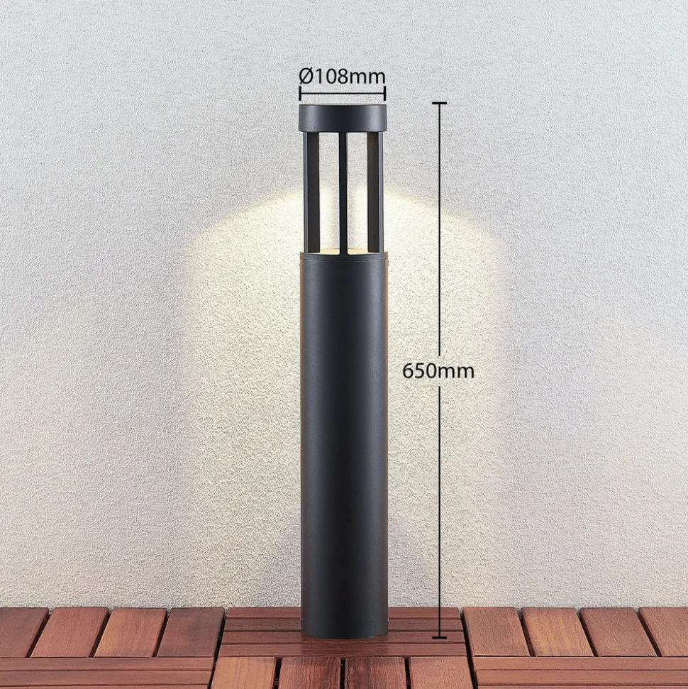 Jordis LED-gatelampe i mørkegrått