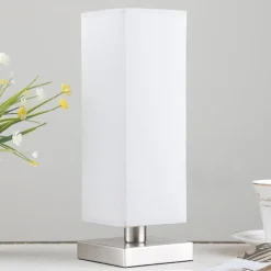 Julina - Tekstilnattbordlampe i grått