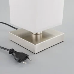 Julina - Tekstilnattbordlampe i grått