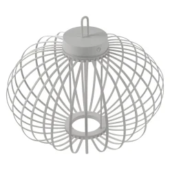 JUST LIGHT. Akuba LED-bordlampe, hvit, 37 cm, bambus