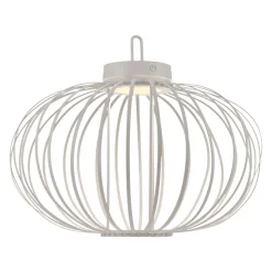 JUST LIGHT. Akuba LED-bordlampe, hvit, 37 cm, bambus