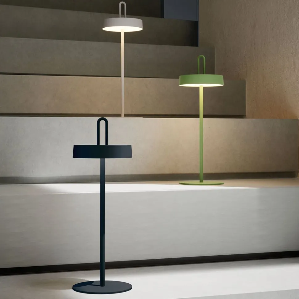 JUST LIGHT. Amag LED-bordlampe, svart, jern, IP44