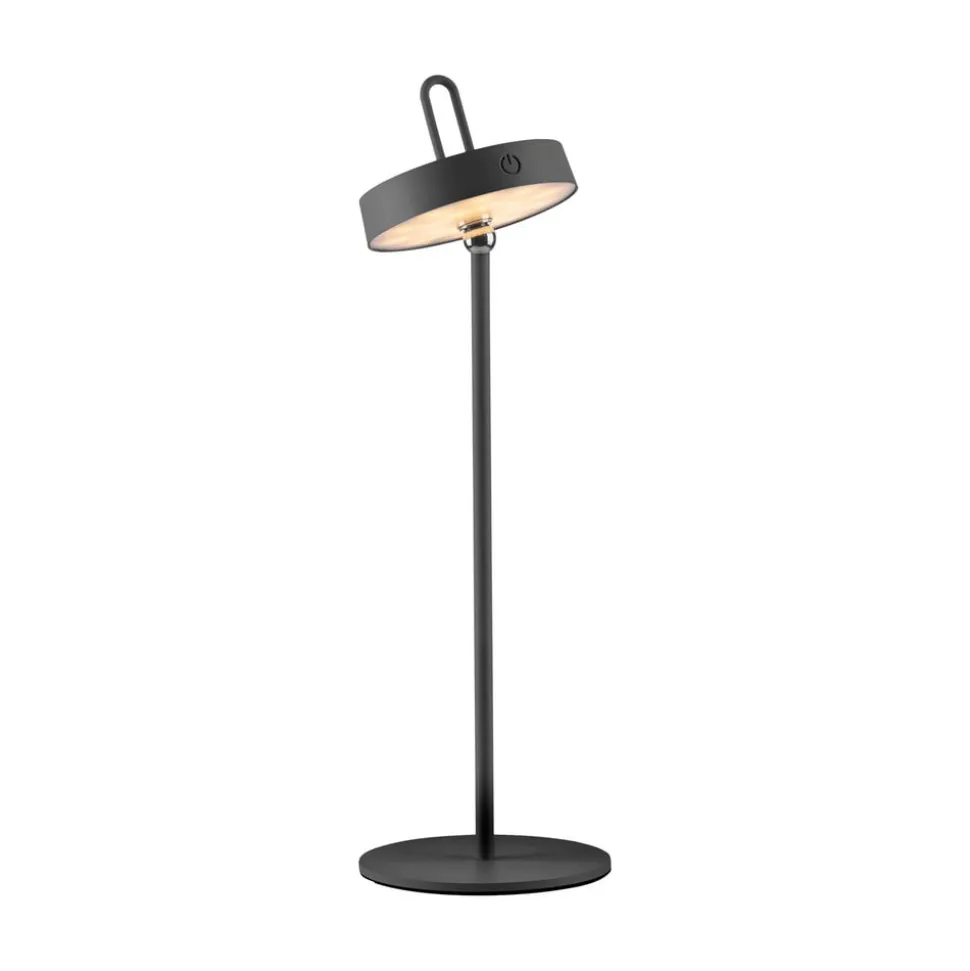 JUST LIGHT. Amag LED-bordlampe, svart, jern, IP44