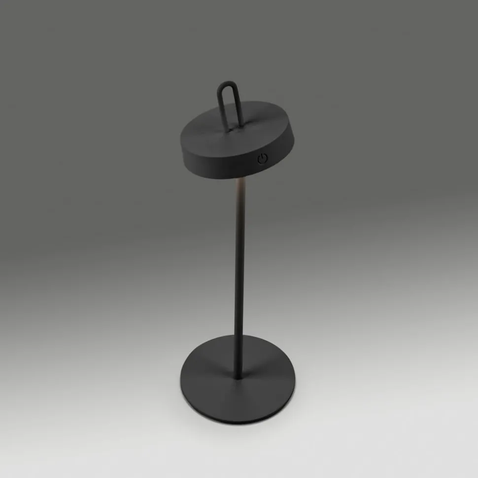 JUST LIGHT. Amag LED-bordlampe, svart, jern, IP44