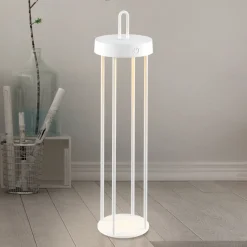 JUST LIGHT. Anselm LED-bordlampe, hvit, 50 cm, jern