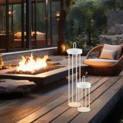 JUST LIGHT. Anselm LED-bordlampe, hvit, 50 cm, jern