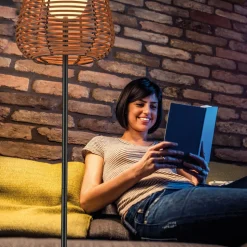 JUST LIGHT. Askia LED-gulvlampe, rotting, IP54, berøringsdim